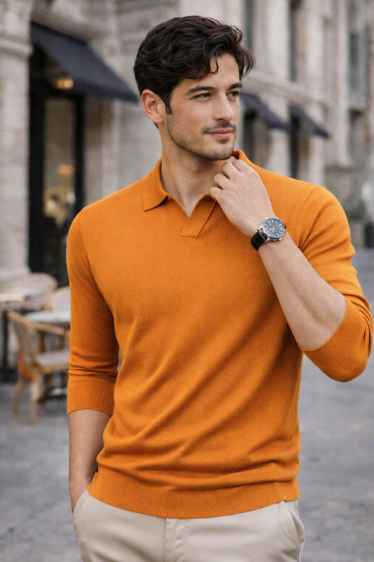 Polo en cachemire non boutonné "Fabuleux"