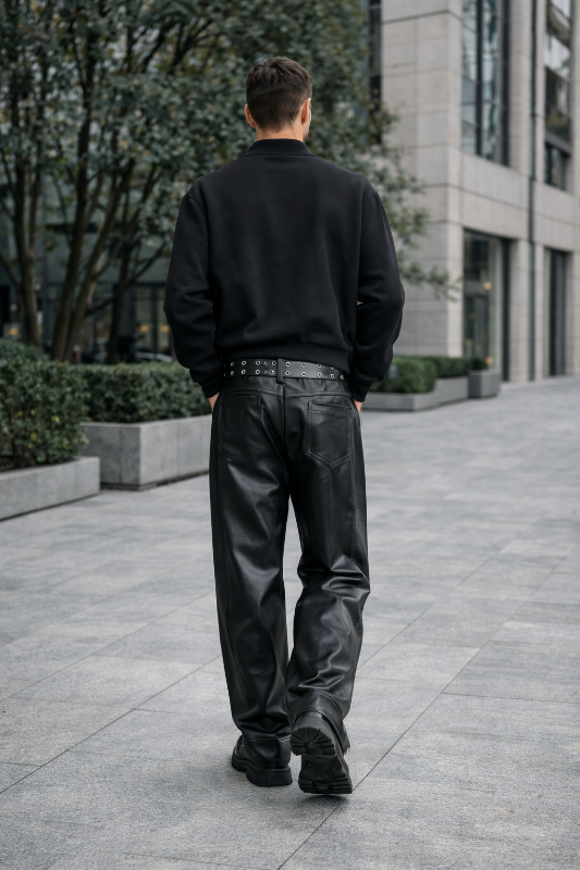 Pantalon en cuir "Confiance"