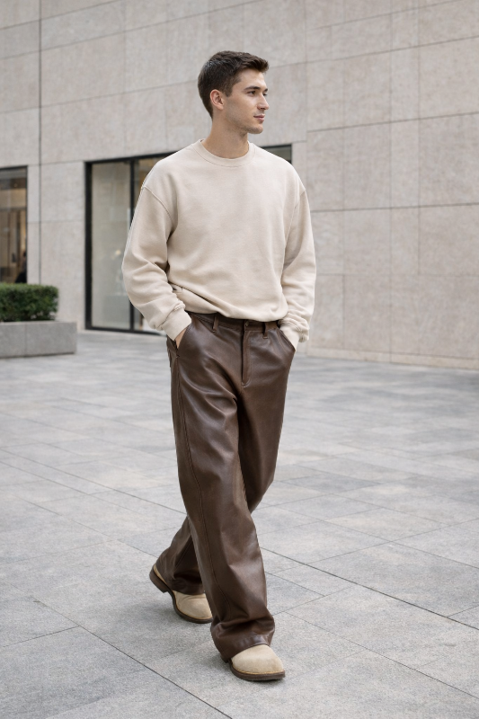 Pantalon en cuir "Confiance"