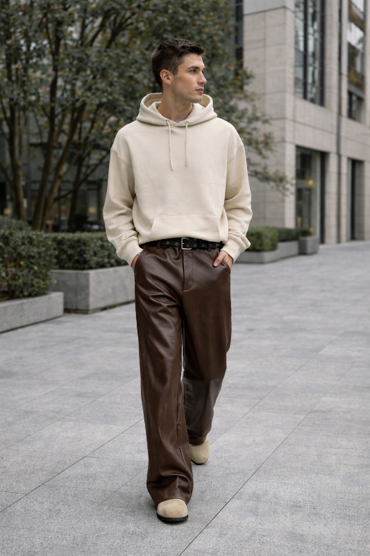 Pantalon en cuir "Confiance"